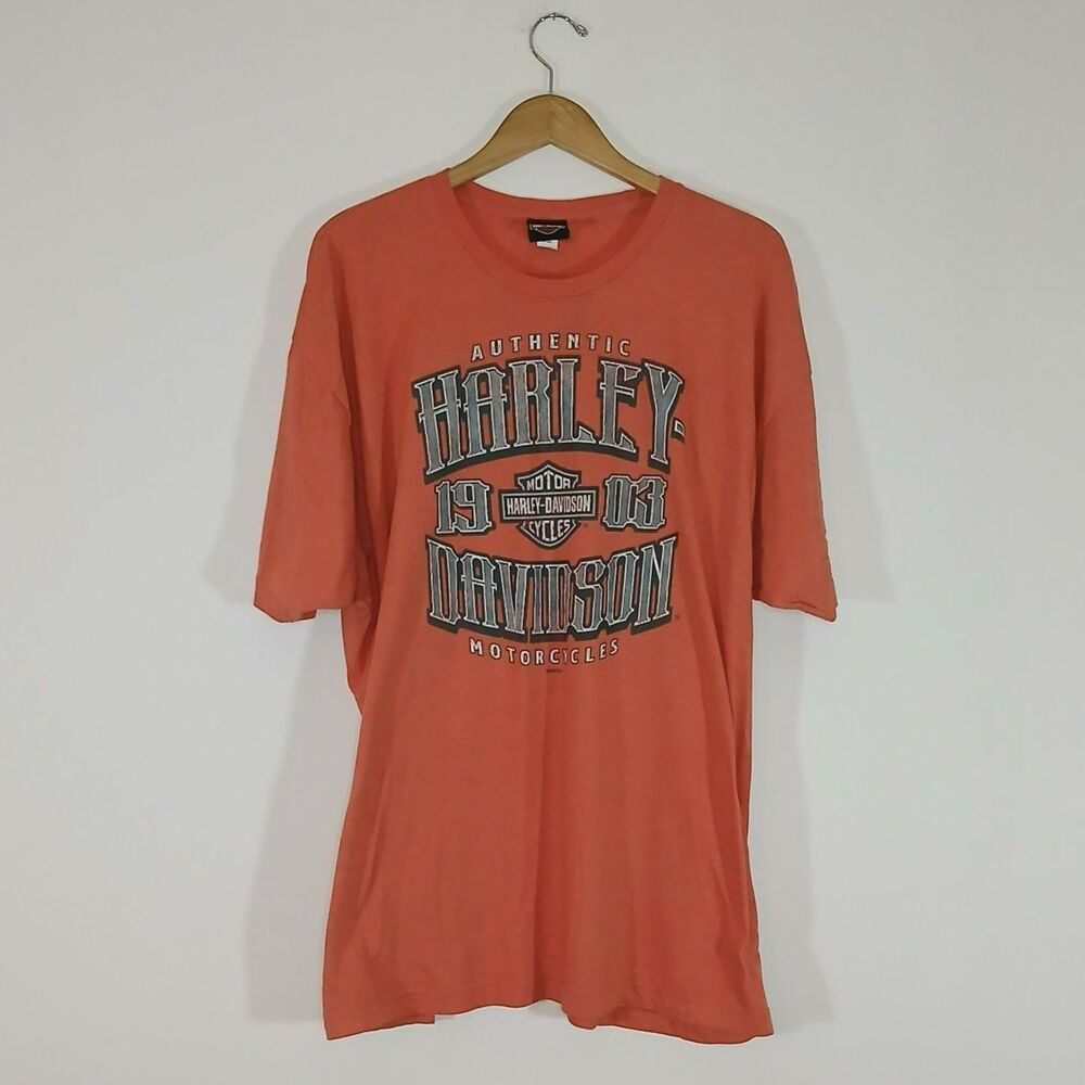 Harley-Davidson Grand Junction CO Orange Front & Back Graphic Tee XXXL Americana